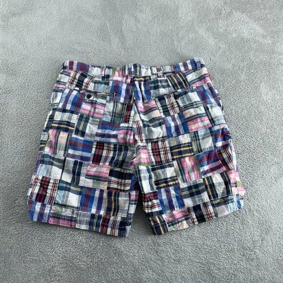 Mens JCP Plaid Patchwork Cotton Shorts Size 38 Multicolor Casual  4989 - Picture 2 of 9